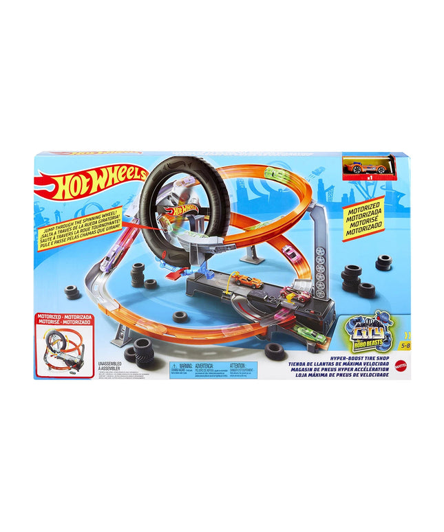 Hot Wheels City vs Robo Beasts – Комплект магазин за автомобилни гуми